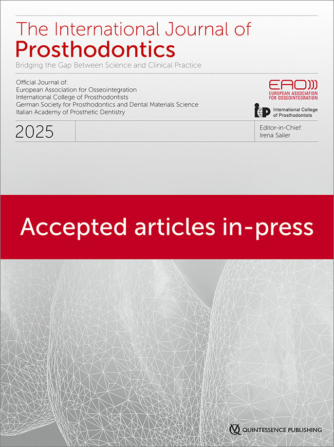 The International Journal of Prosthodontics, Pre-Print