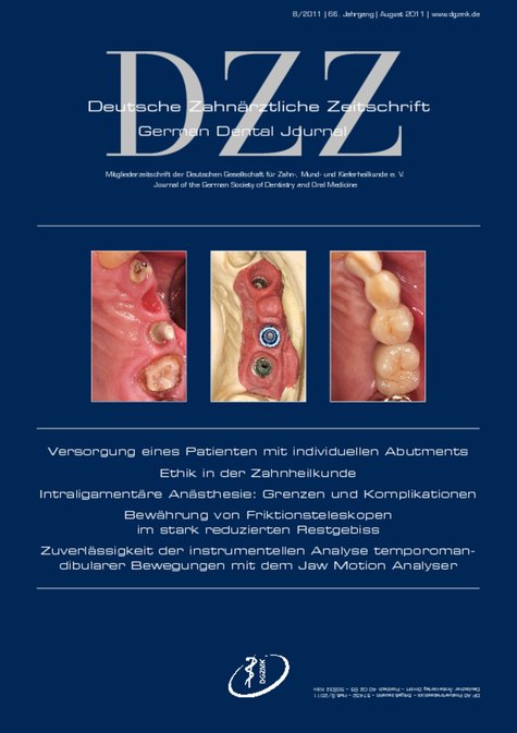 Deutsche Zahnärztliche Zeitschrift, 8/2011