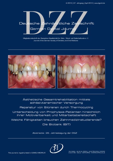 Deutsche Zahnärztliche Zeitschrift, 4/2012