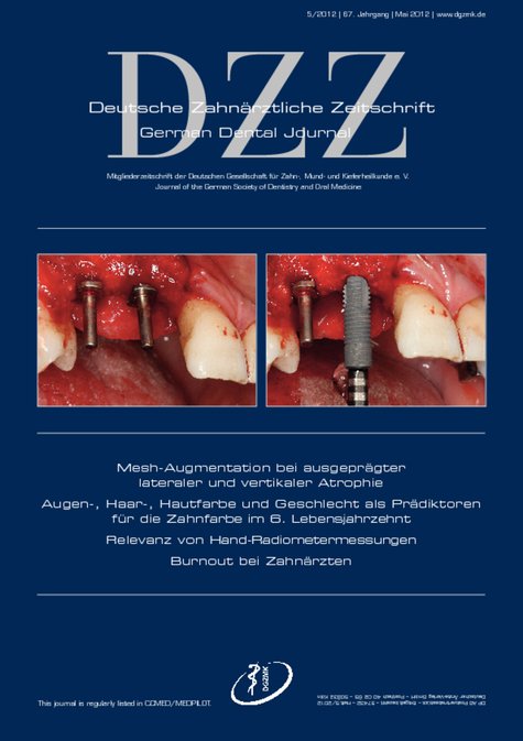 Deutsche Zahnärztliche Zeitschrift, 5/2012