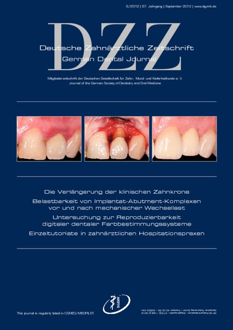 Deutsche Zahnärztliche Zeitschrift, 9/2012