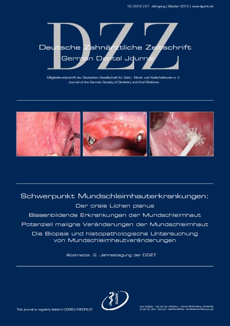 Deutsche Zahnärztliche Zeitschrift, 10/2012
