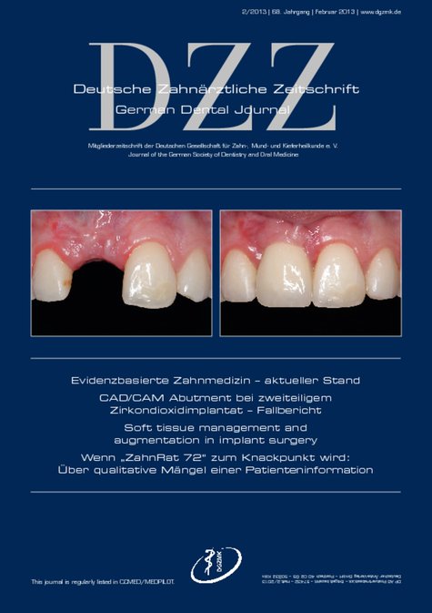 Deutsche Zahnärztliche Zeitschrift, 2/2013