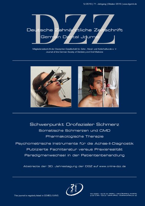 Deutsche Zahnärztliche Zeitschrift, 5/2016