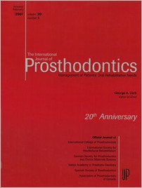 The International Journal of Prosthodontics, 1/2007