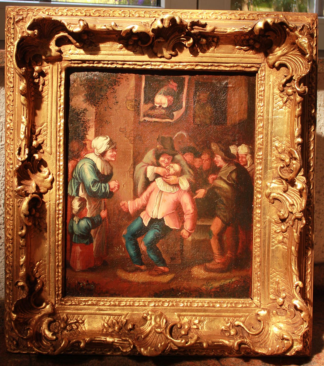 In früheren Jahrhunderten mussten der Patient und auch der Zahnreißer hart im Nehmen sein: Gemälde mit dem Titel "Das Gefühl" von Andris Both, um 1630, Öl auf Leinwand. (Foto: Dentalmuseum)