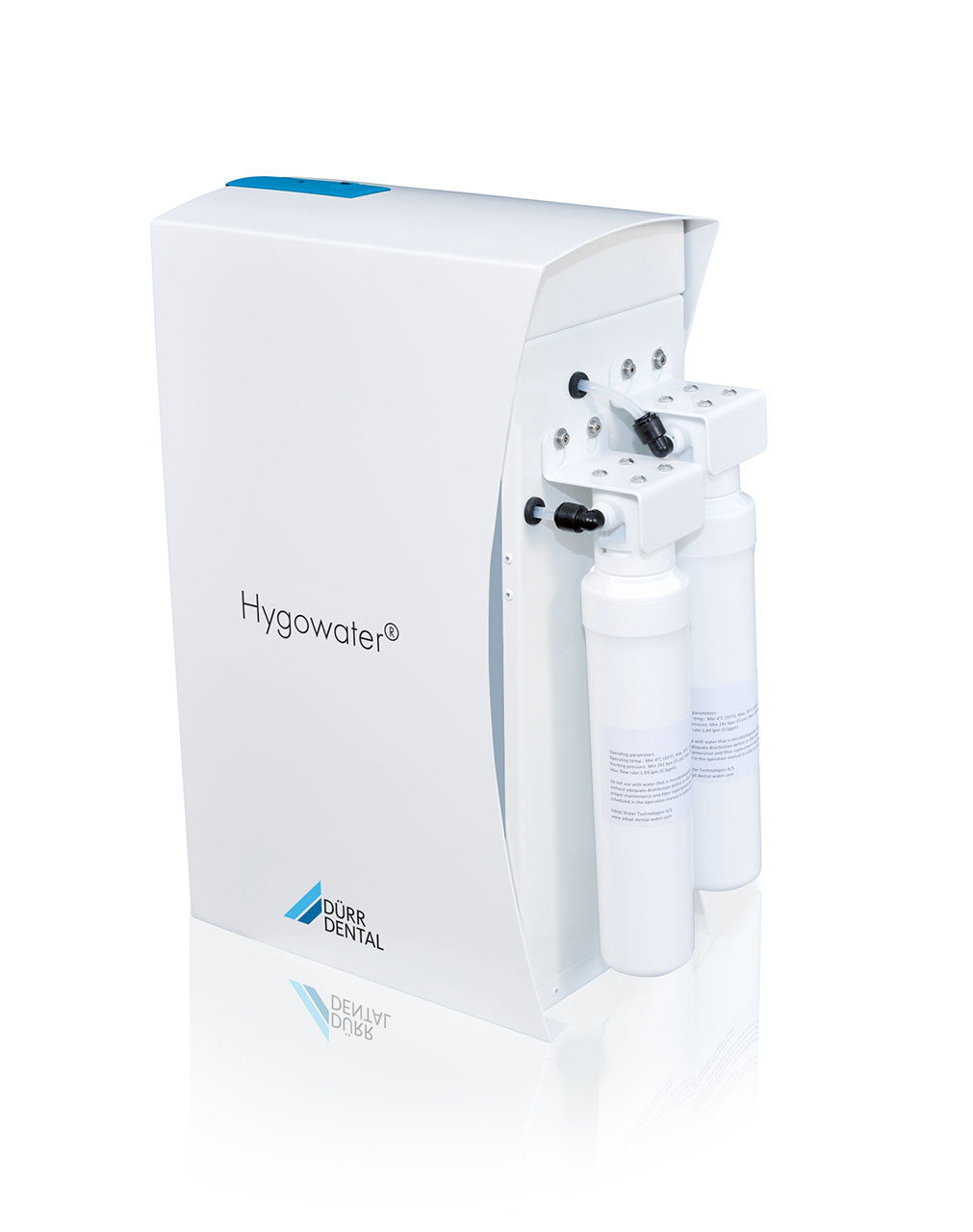 Der Hygowater Booster: Gerätemodul für Hygowater als zentrale Lösung für die Versorgung von bis zu sechs Behandlungseinheiten.