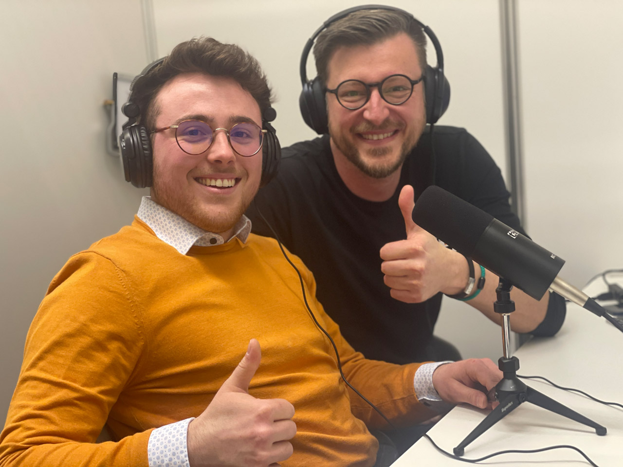 Podcast-Gast Andreas Nusser (links) mit Stephan Alt von Quintessenz