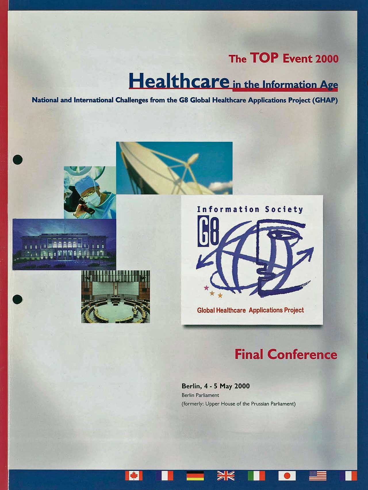 Das Programm der abschließenden Konferenz zum Gesundheitsthema des G-8-Gipfels im Mai 2000 in Berlin, bei dem Alexander Ammann Chairman des Organisationsteams war.
