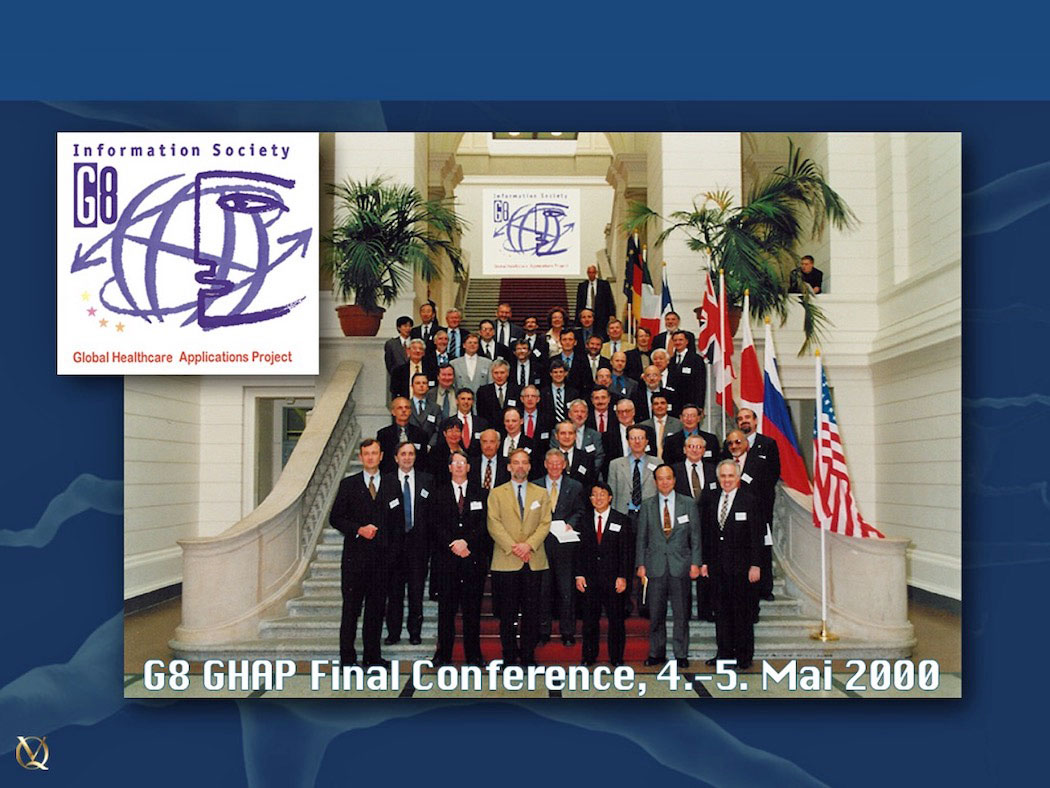 Die Refereten der G8-Konferenz zum Global Healthcare Applications Project im Mai 2000