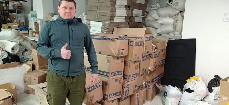 Die Güter aus dem Krankenhaus sind in der Ukraine sehr willkommen.