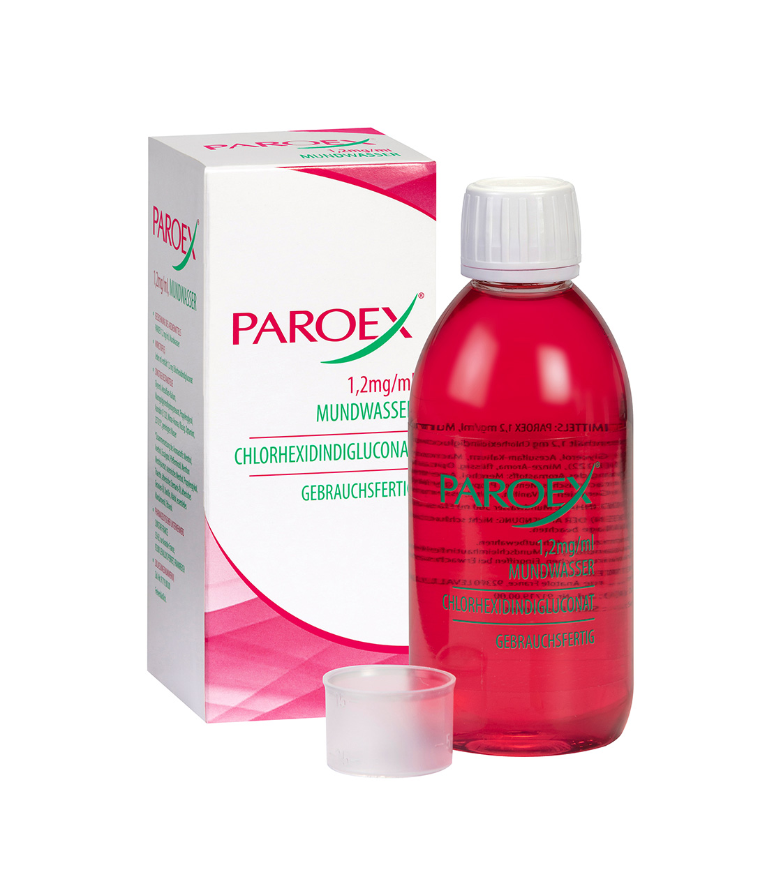  Paroex 1,2 mg/ml Mundwasser. Bild: Sunstar